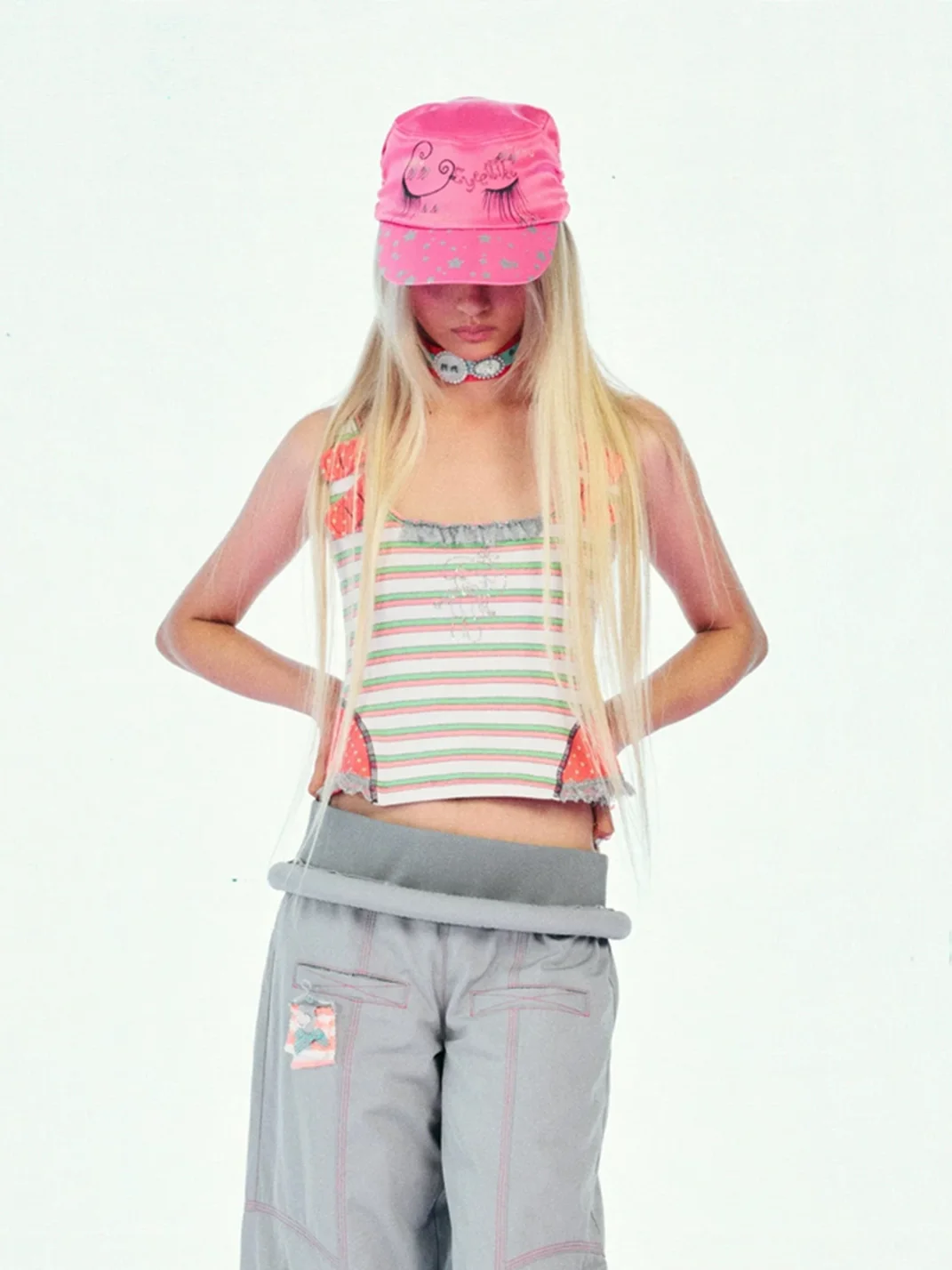 Eyeellike | Eyelash Star Print Flat Top Cap