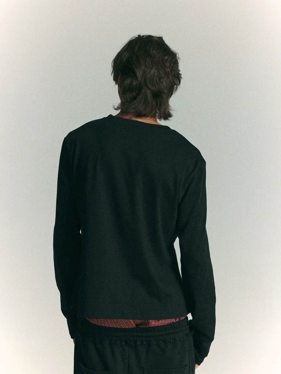 WASTED | Slim Fit Graphic Collage Long Sleeve T-Shirt - 4
