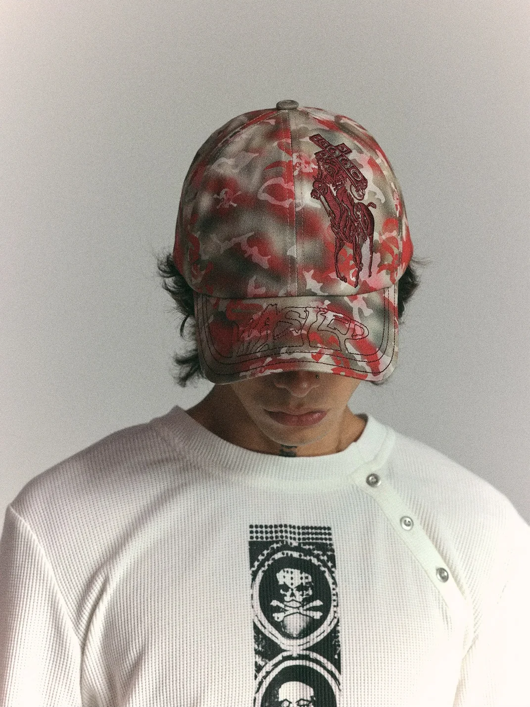 WASTED | Skull Gradient Camouflage Embroidered Baseball Cap