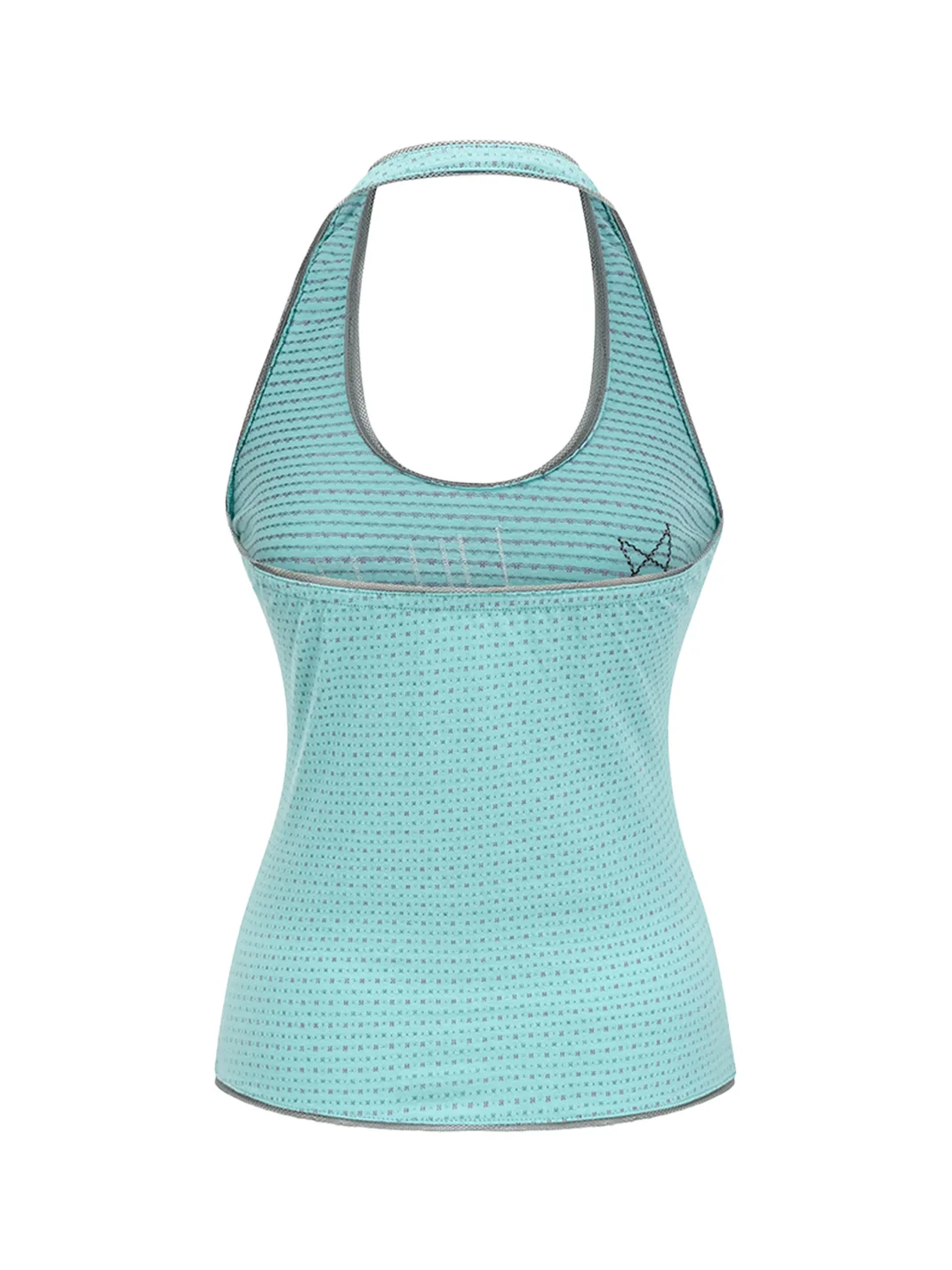 Eyeellike | Embroidered Lace-Trim Graphic Halter Tank Top