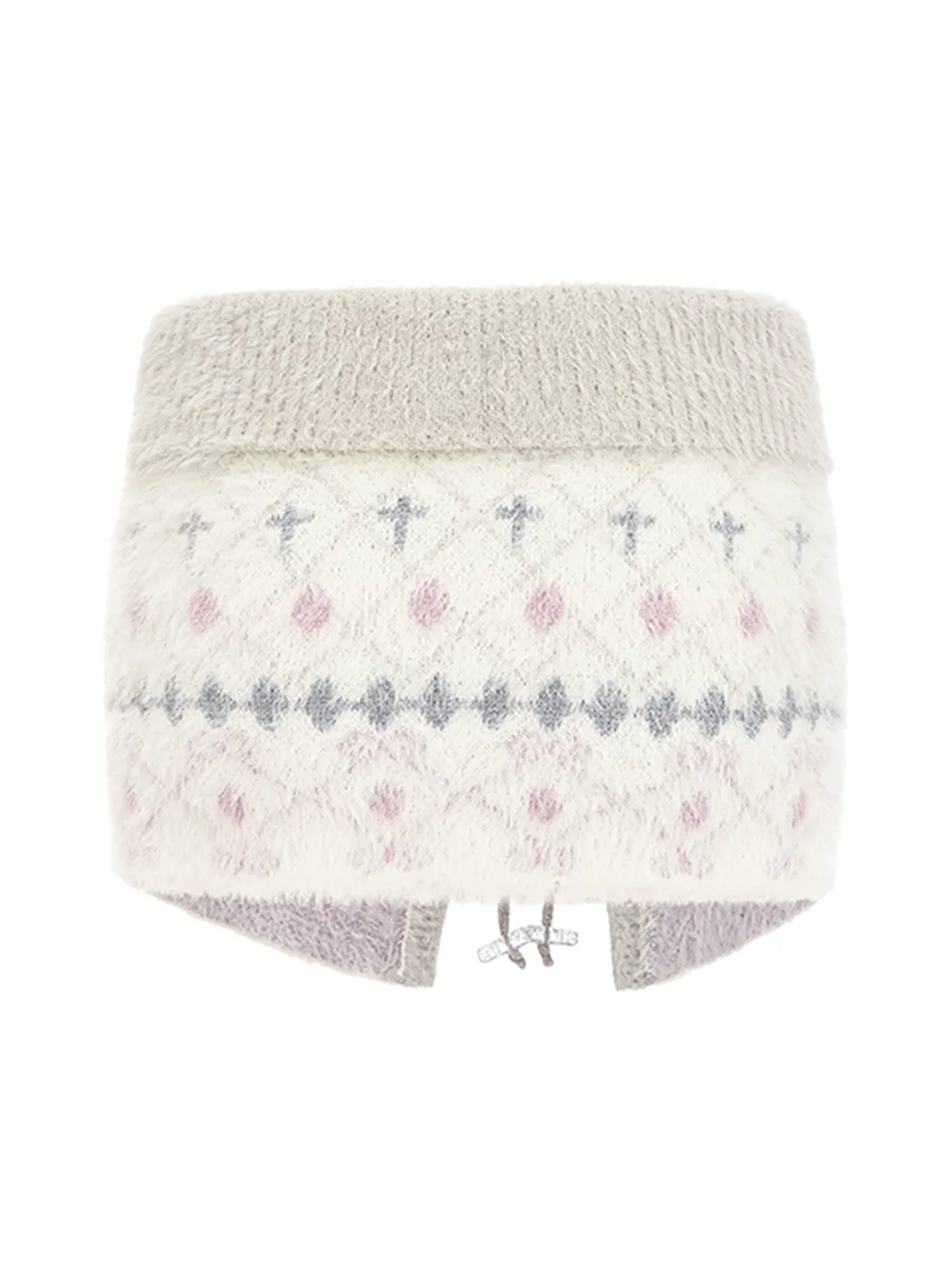 Eyeellike | Printed Faux Mink Wrap Tie Apron Shorts