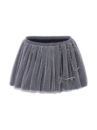 Eyeellike | Deep Purple Polka Dot Mesh Tulip Skort
