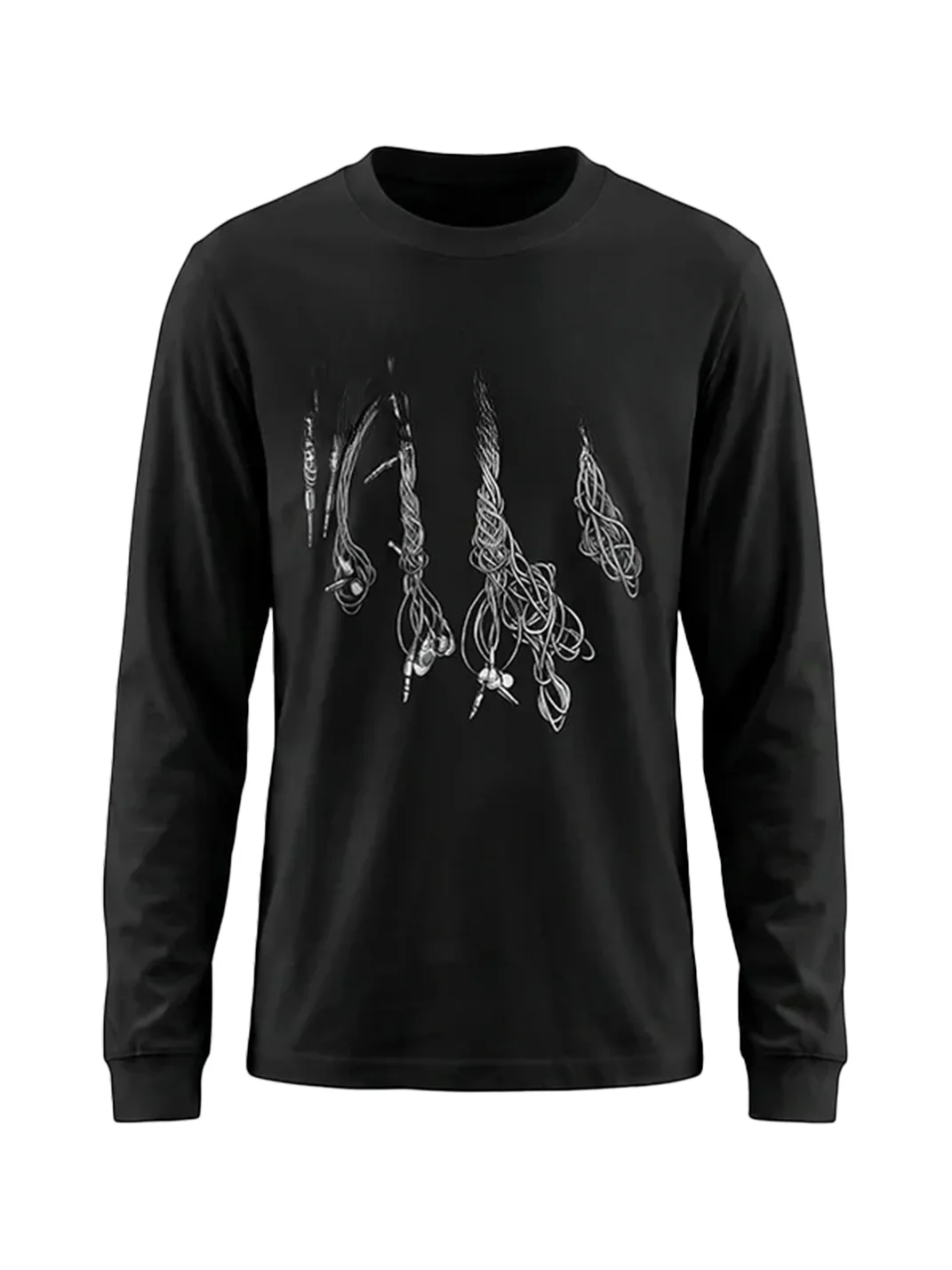 WASTED | Dropped Shoulder Cable Logo Long Sleeve T-Shirt