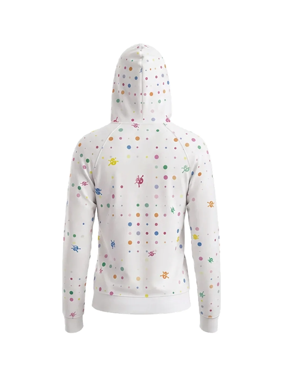 WASTED | Cropped Raglan Polka Dot Skull Zip Hoodie