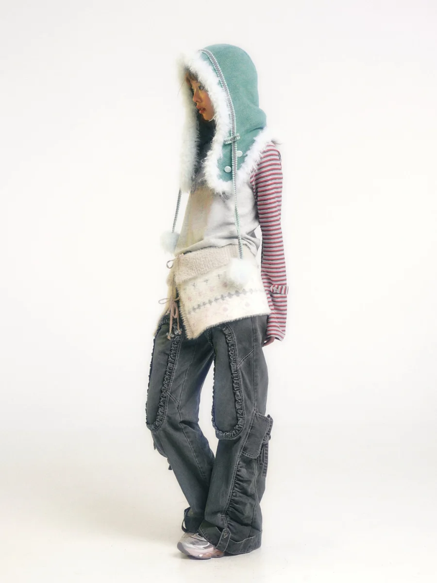 Eyeellike | Washed Twill Pleated Tie Pants - 4