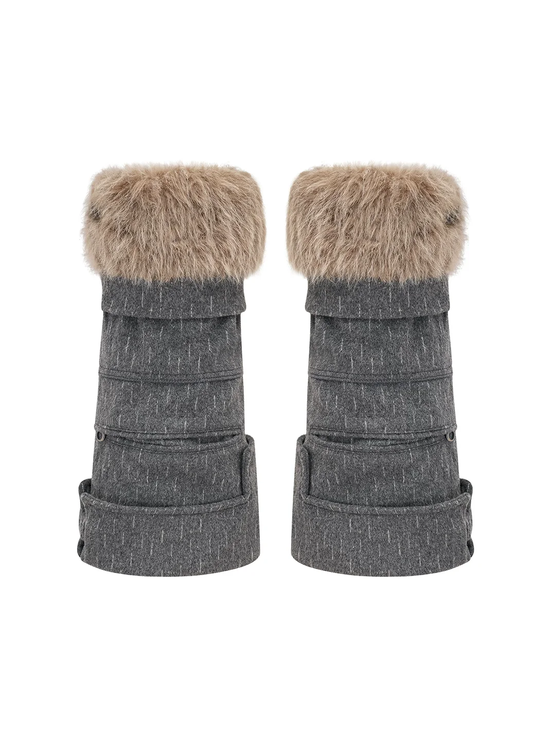 Eyeellike | Patchwork Faux-Wool Pocket Leg Warmers