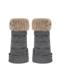 Eyeellike | Patchwork Faux-Wool Pocket Leg Warmers