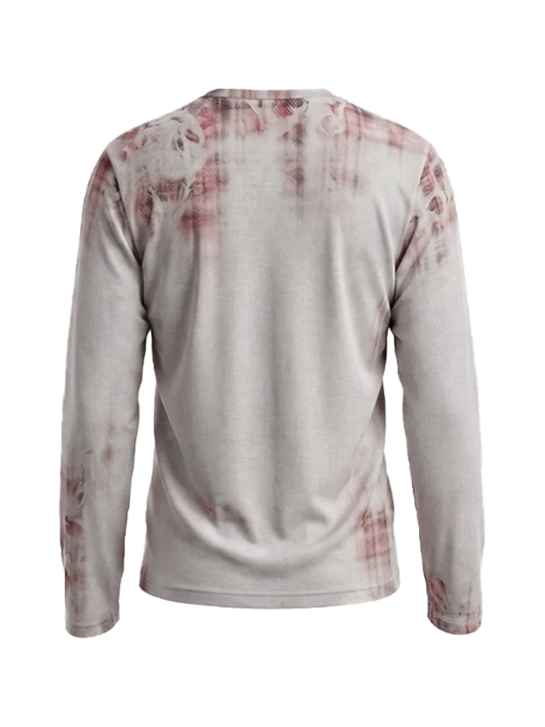 WASTED | Vintage Plaid Skull Print Long Sleeve T-Shirt