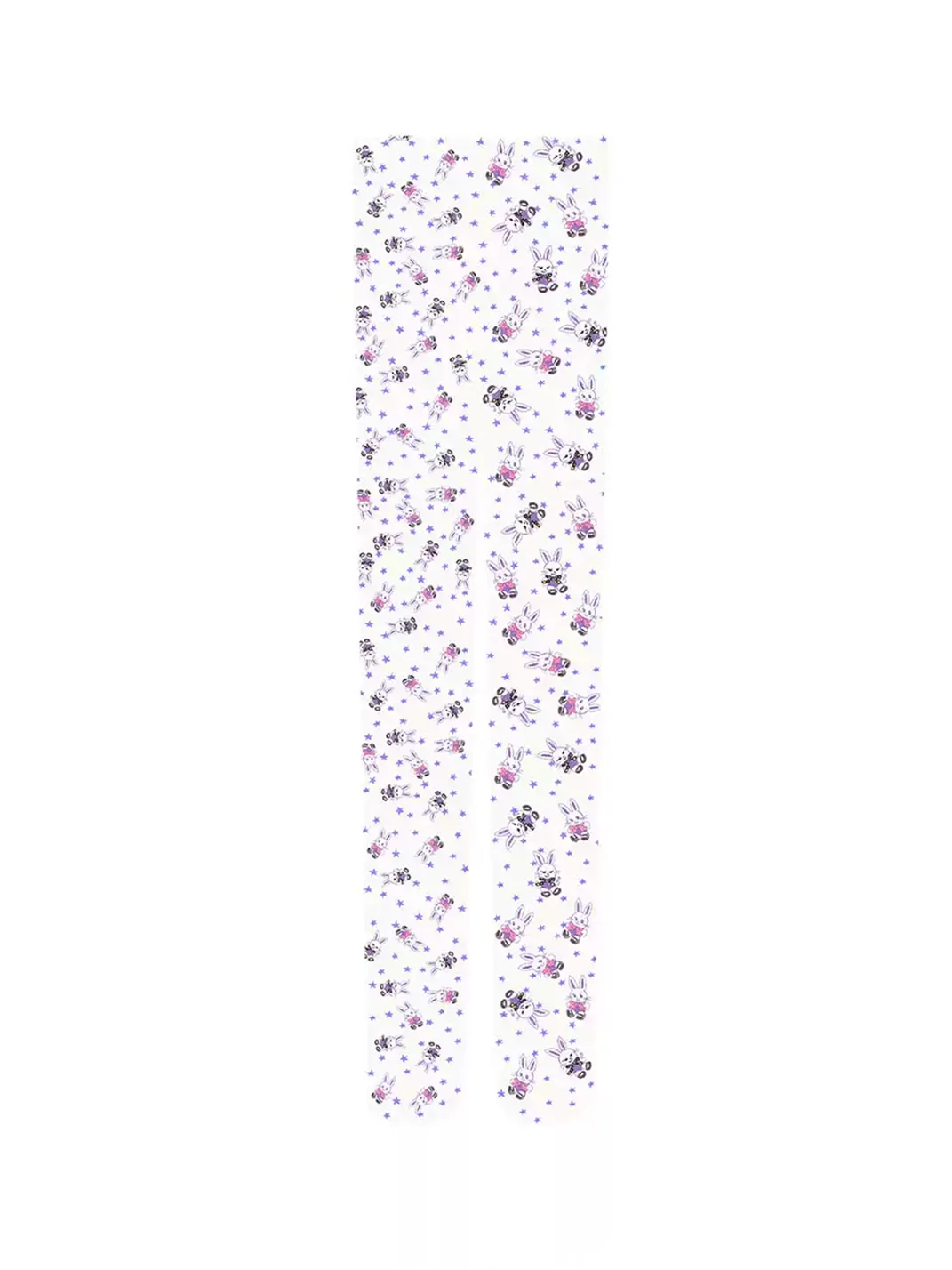 LIS CALLA | Hand-Drawn Rabbit Patchwork Tights