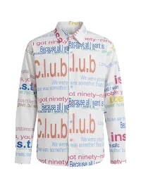 WASTED | Multicolor Text Print Drop Shoulder Shirt
