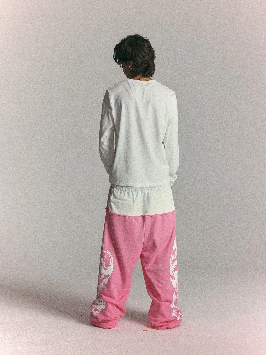 WASTED | Dropped Shoulder Cable Logo Long Sleeve T-Shirt