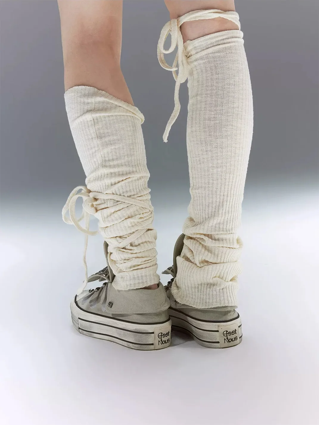 Cest Nous | Punk Studded Graffiti Strap Canvas Sneakers