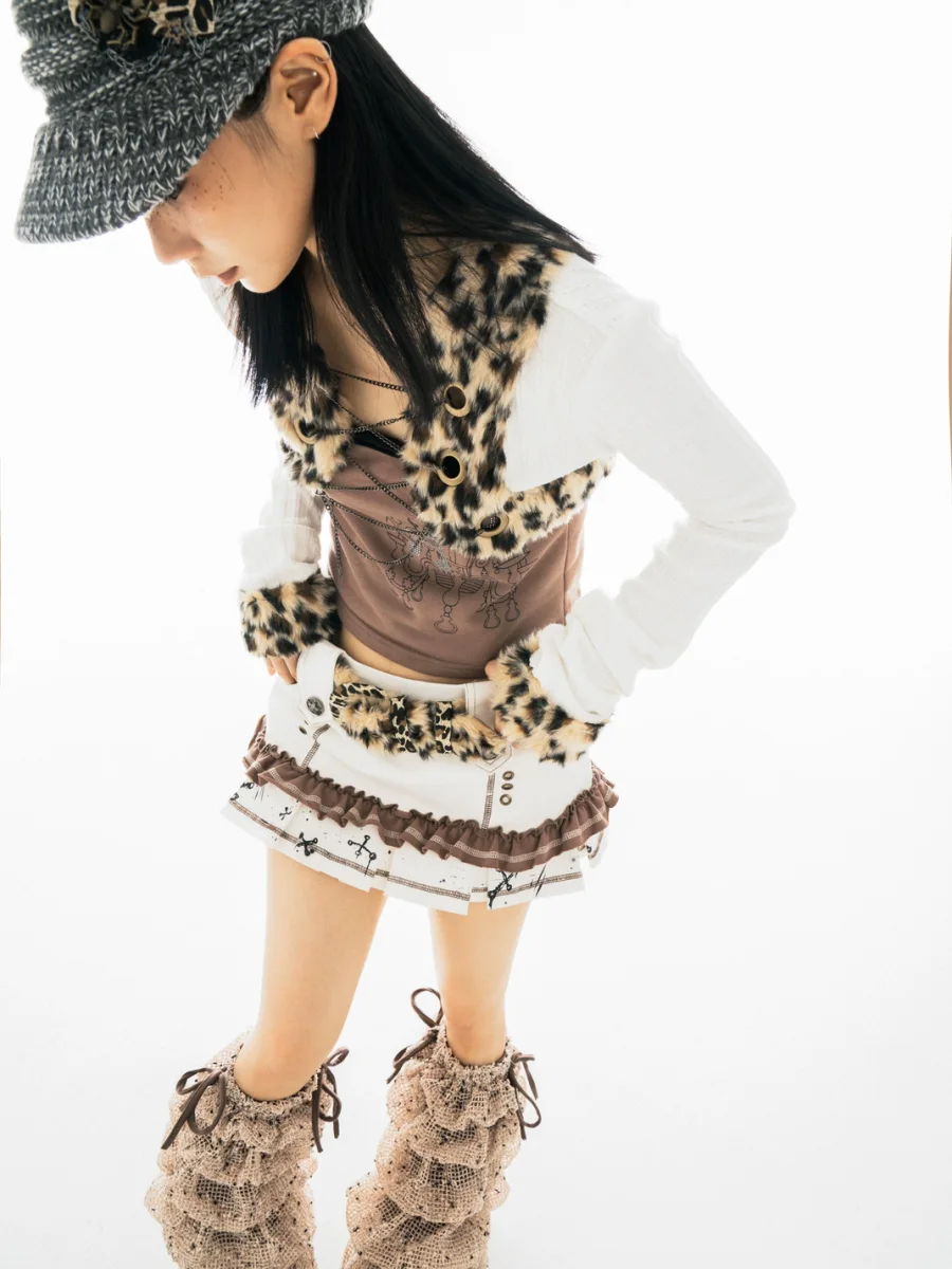 Eyeellike | Leopard Faux Fur Eyelet Belt - 4