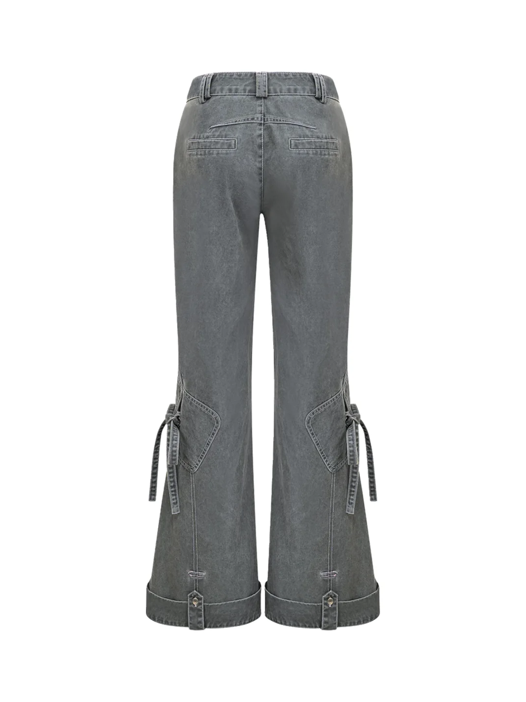 Eyeellike | Washed Twill Pleated Tie Pants