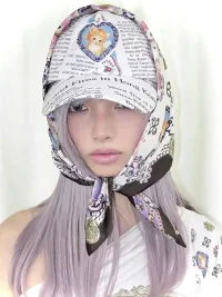 LIS CALLA | Cat Print Scarf Baseball Cap