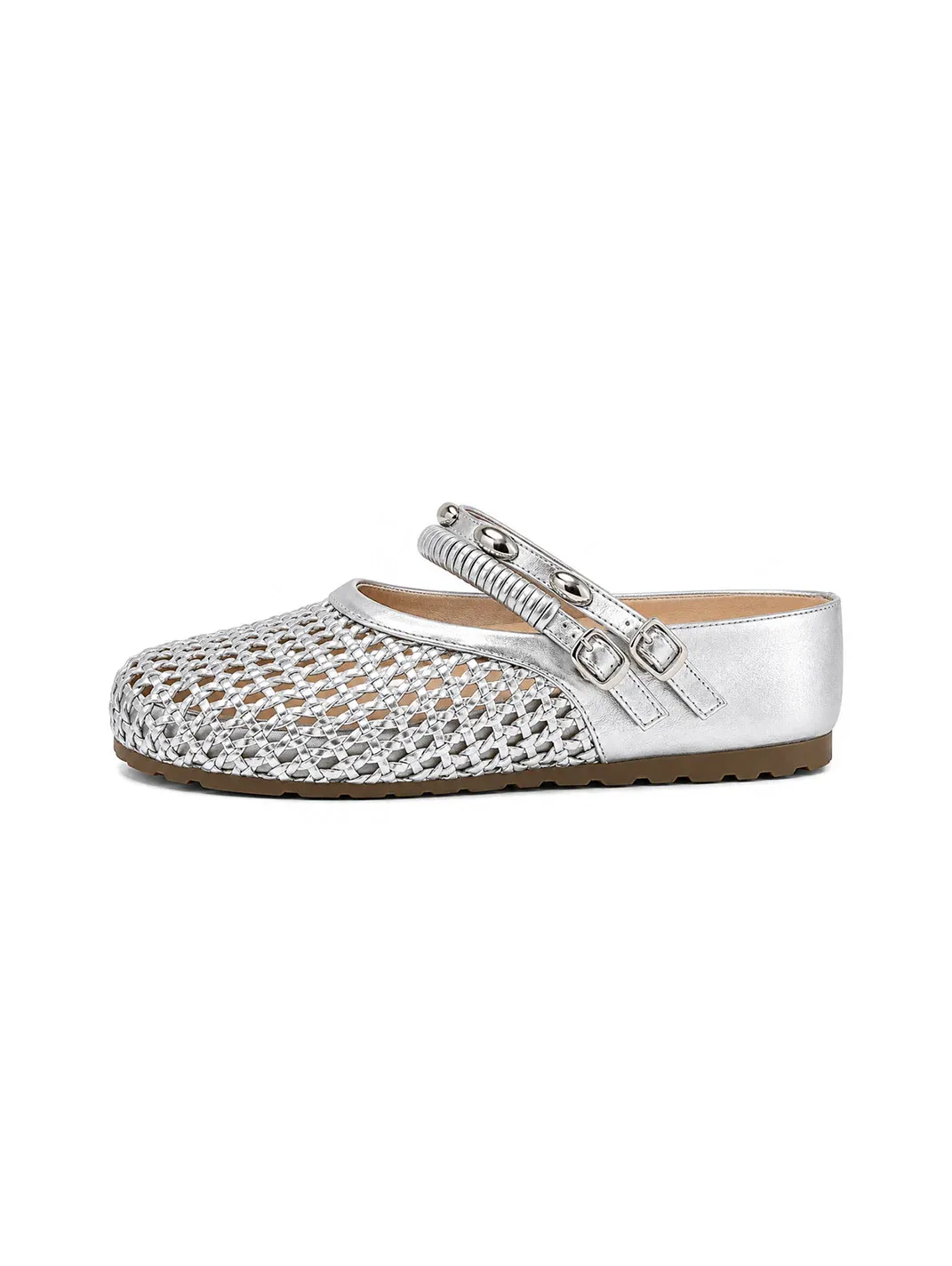 C.BANNER丨Woven Cut Out Strapped Sandlals