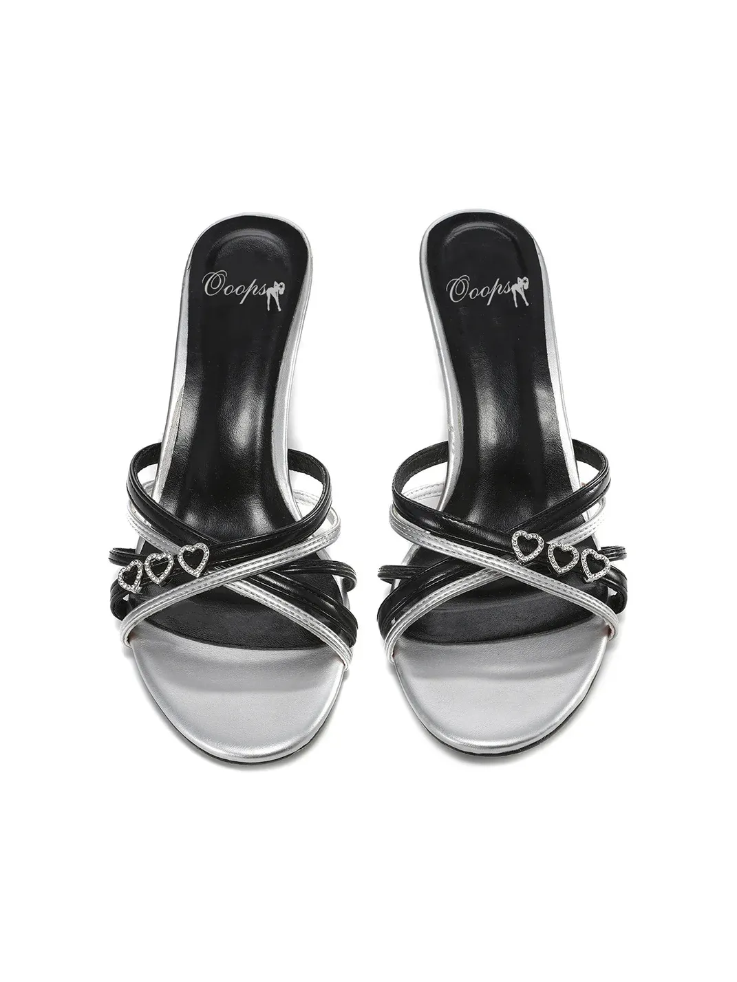 Ooops333 | Bow Thin Heel Heart Rhinestone High Heel Sandals