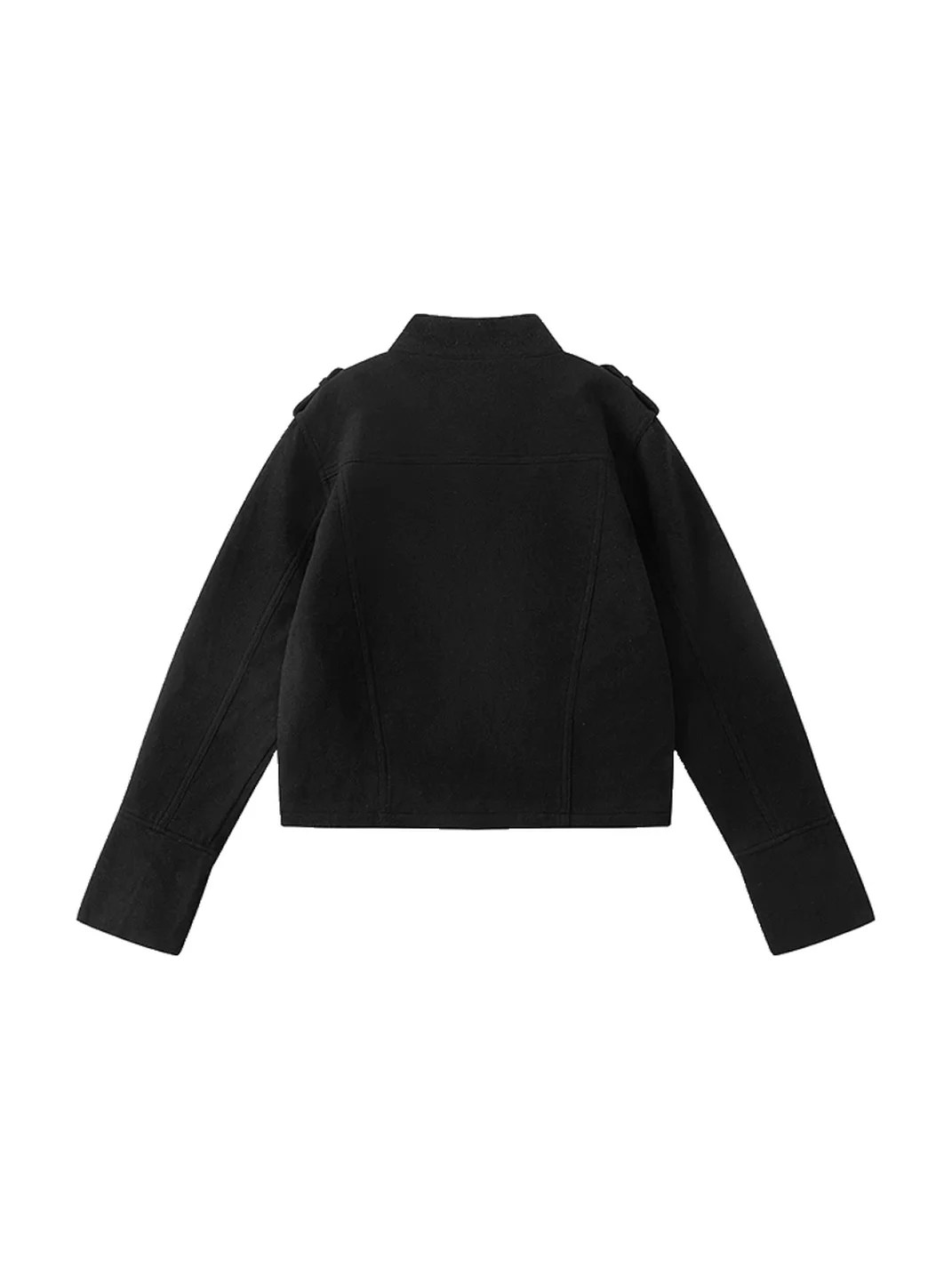 BIGGOLD | Cropped Notched-Collar Button Jacket