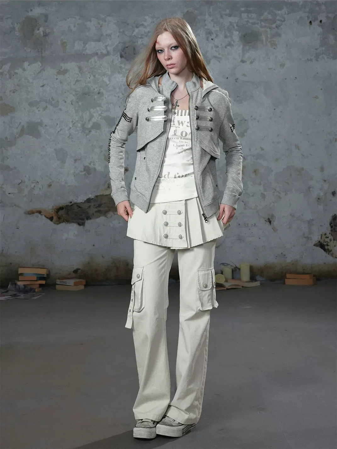 Cest Nous | Punk Studded Napoleon Zip Hoodie