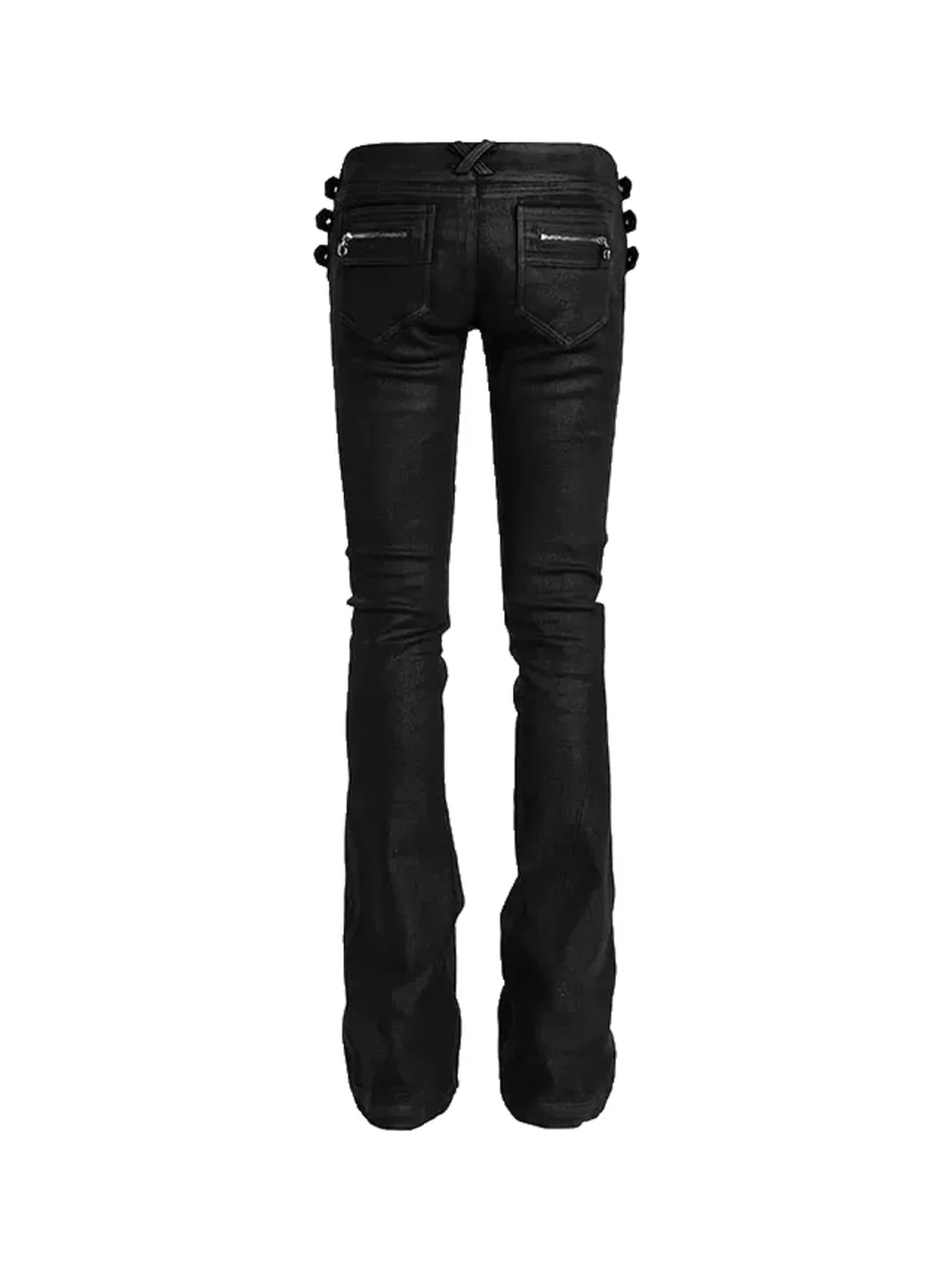 SEXXDEVIL | Waxed Low-Rise Flared Jeans