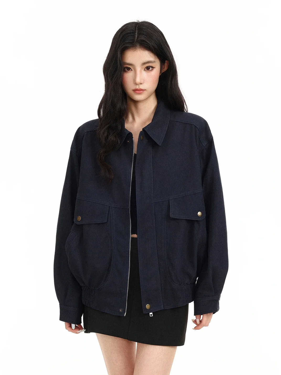 BIGGOLD | Loose Faux Suede Workwear Jacket