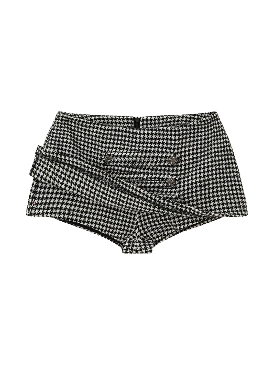 Imdelusion | Cropped Houndstooth Jacket And Mini Skort Set