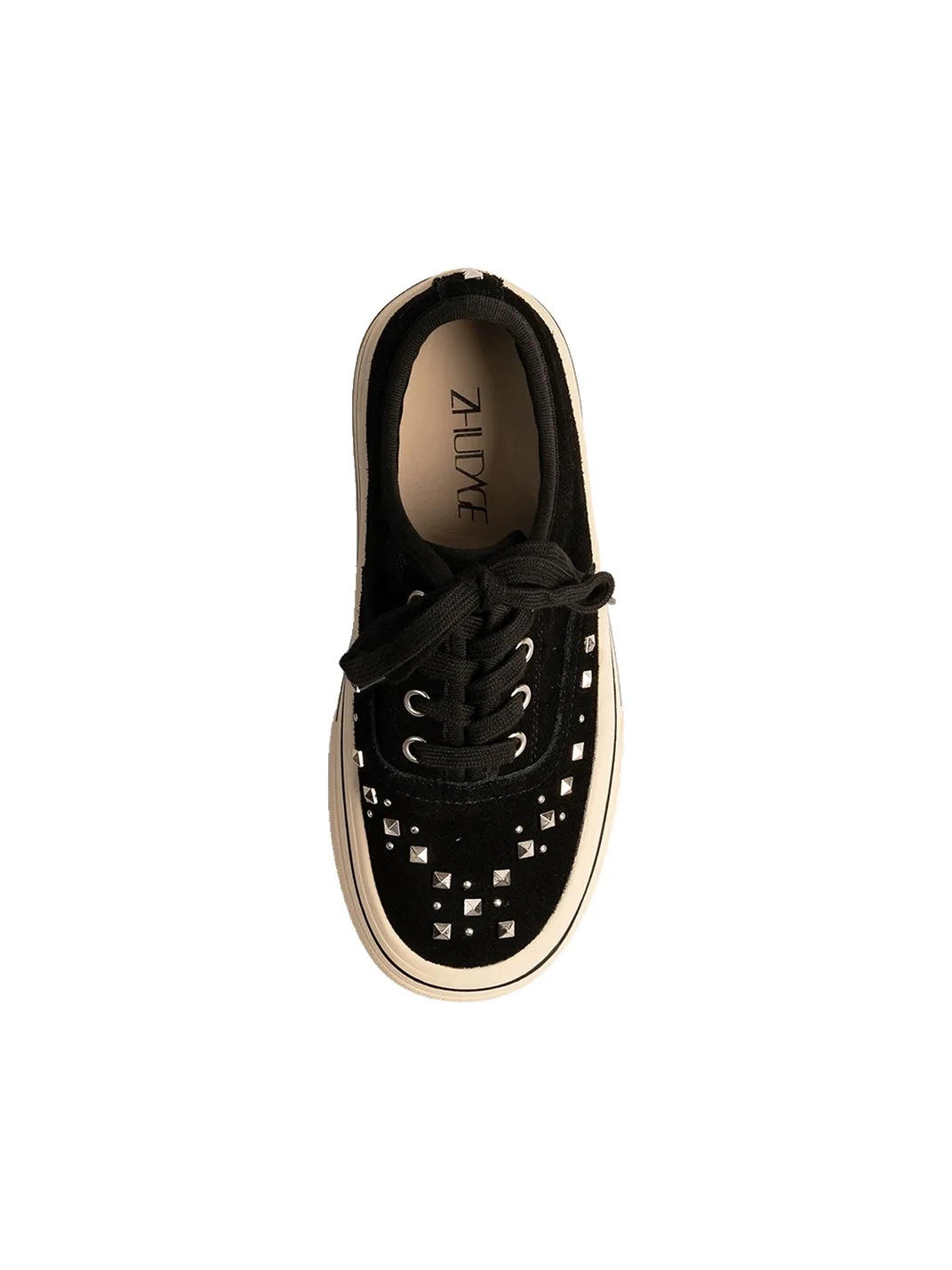 ZHUDAGE | Platform Leopard Print Studded Skate Shoes