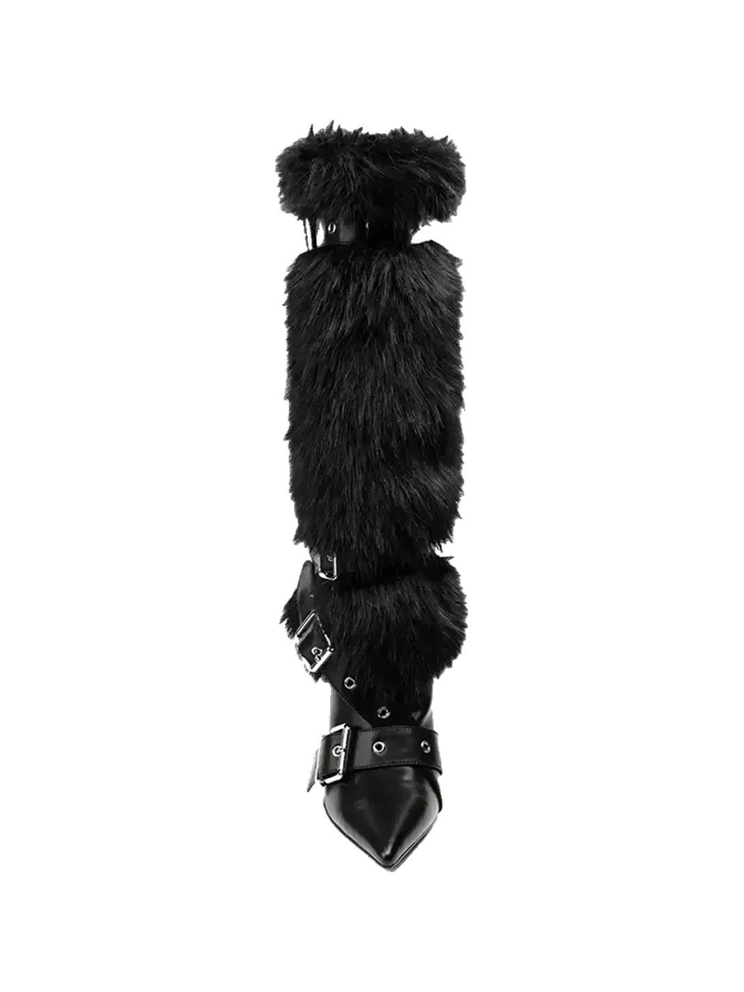 Colorful Bridge | Fur-Trim Buckle Tall Boots