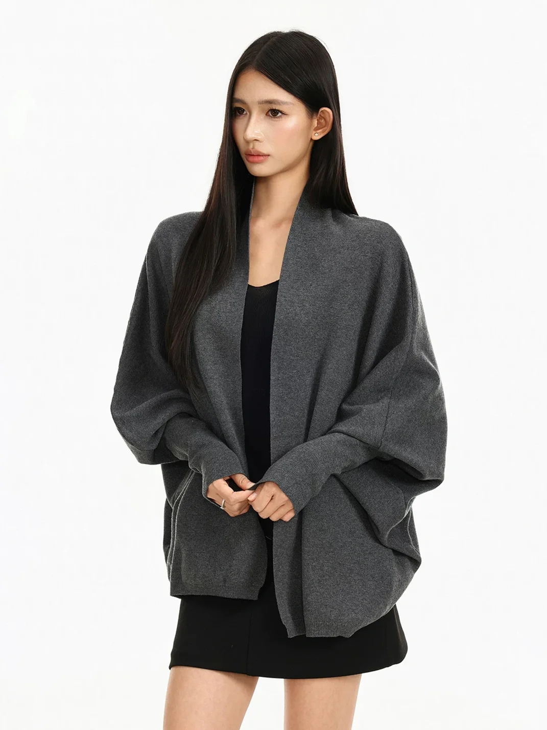 BIGGOLD | Loose Batwing Sleeve Knit Cardigan
