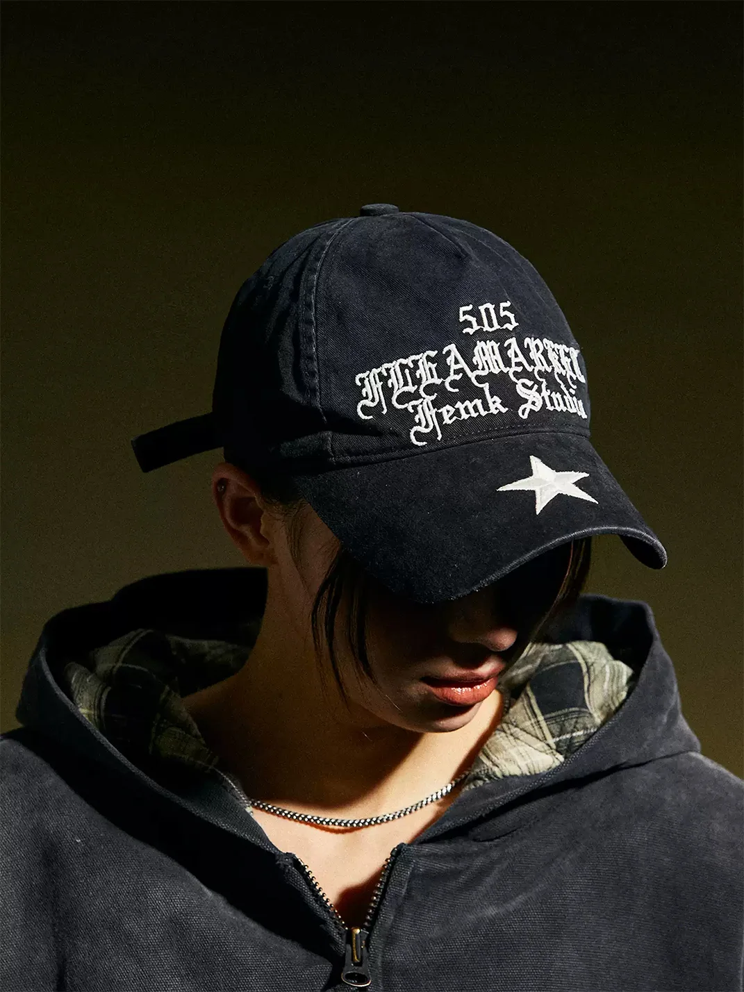 Fleamarket hat shop | Vintage Washed Star Embroidered Adjustable Baseball Cap