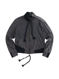 WHISTLEHUNTER | Washed Studded Slim Fit Zip Jacket
