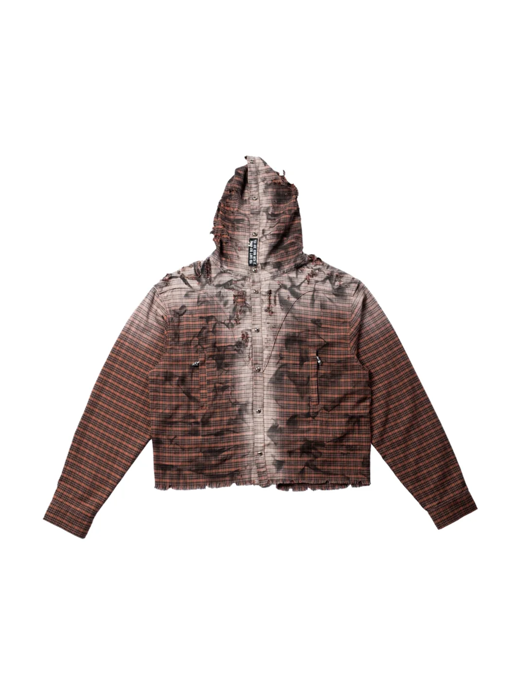 FVVO | Distressed Hooded Plaid Shirt