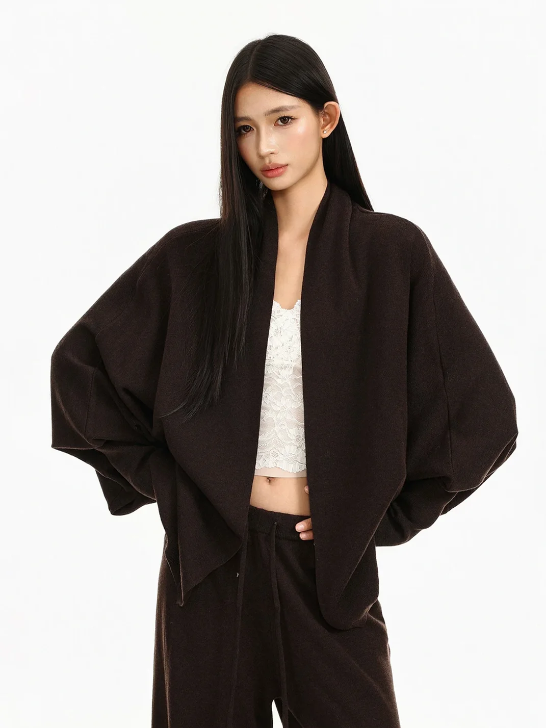 BIGGOLD | Loose Batwing Sleeve Knit Cardigan