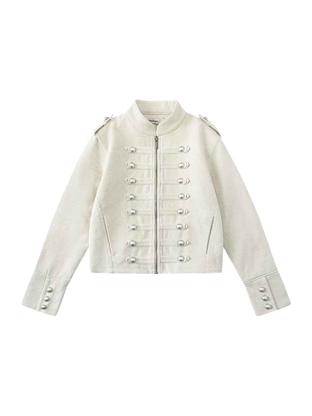 BIGGOLD | Vintage Mandarin Collar Cropped Jacket