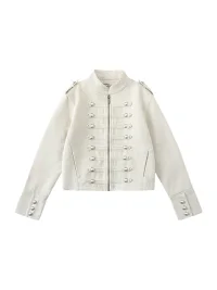 BIGGOLD | Vintage Mandarin Collar Cropped Jacket