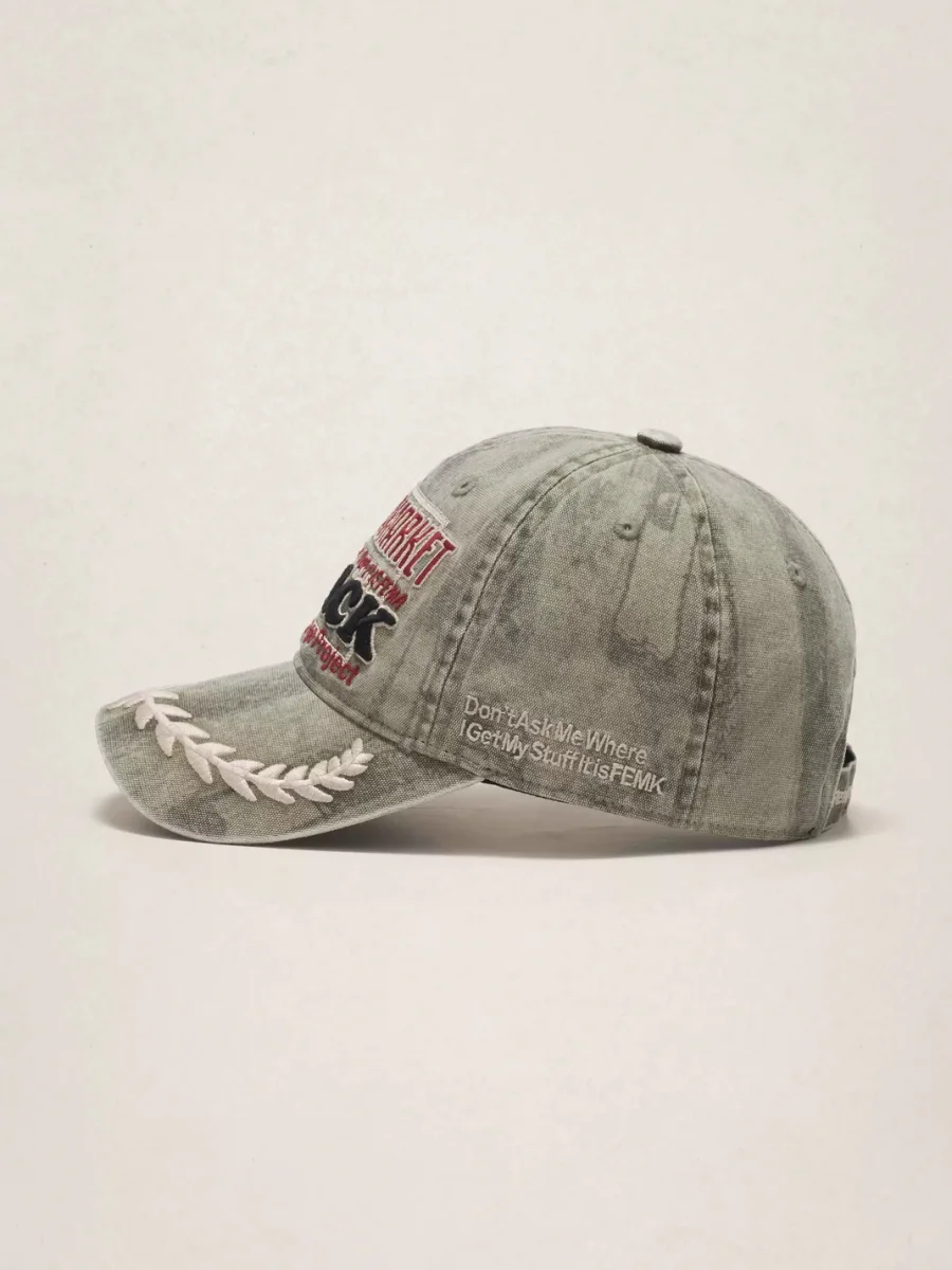 Fleamarket hat shop | Vintage Washed Cactus Embroidered Baseball Cap - 4