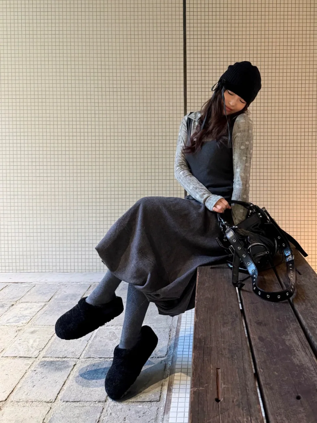 UnicornBlood | Sheepskin Wool Round Toe Platform Slippers