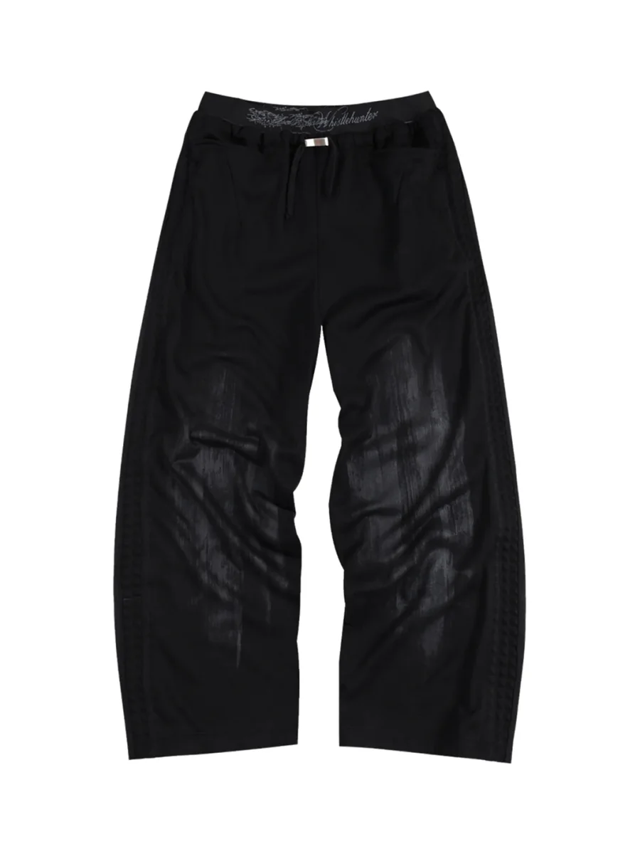 WHISTLEHUNTER | Double-Waist Brushstroke Wide-Leg Sweatpants - 4