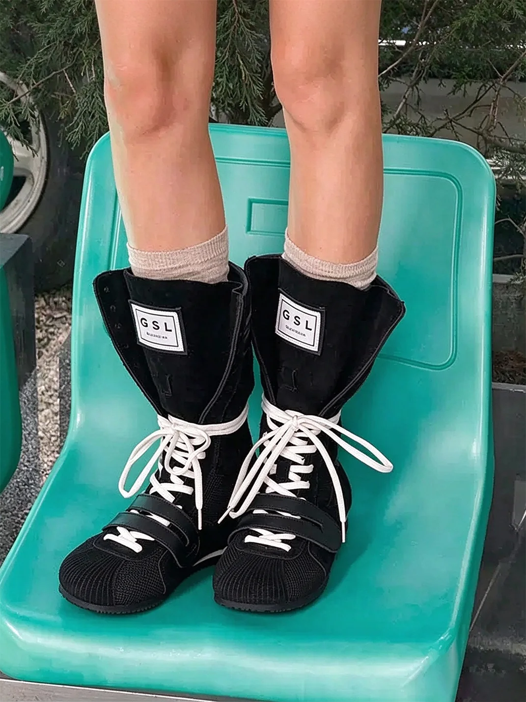 GSL | Platform Lace-Up Short Boots