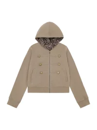 BIGGOLD | Leopard Hooded Zip Jacket