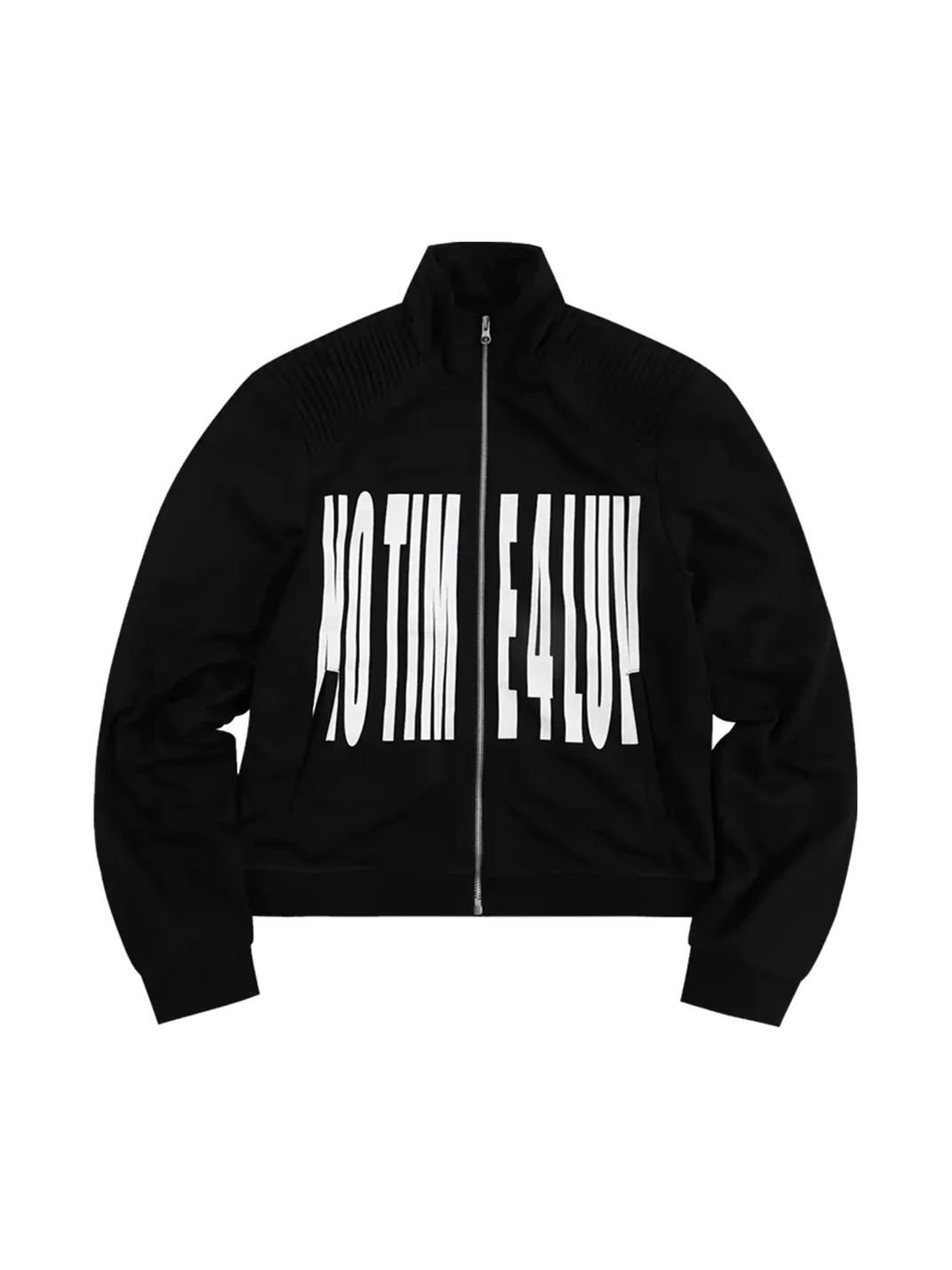 WHISTLEHUNTER | Cropped Boxy Pleated Stand-Collar Zip Jacket