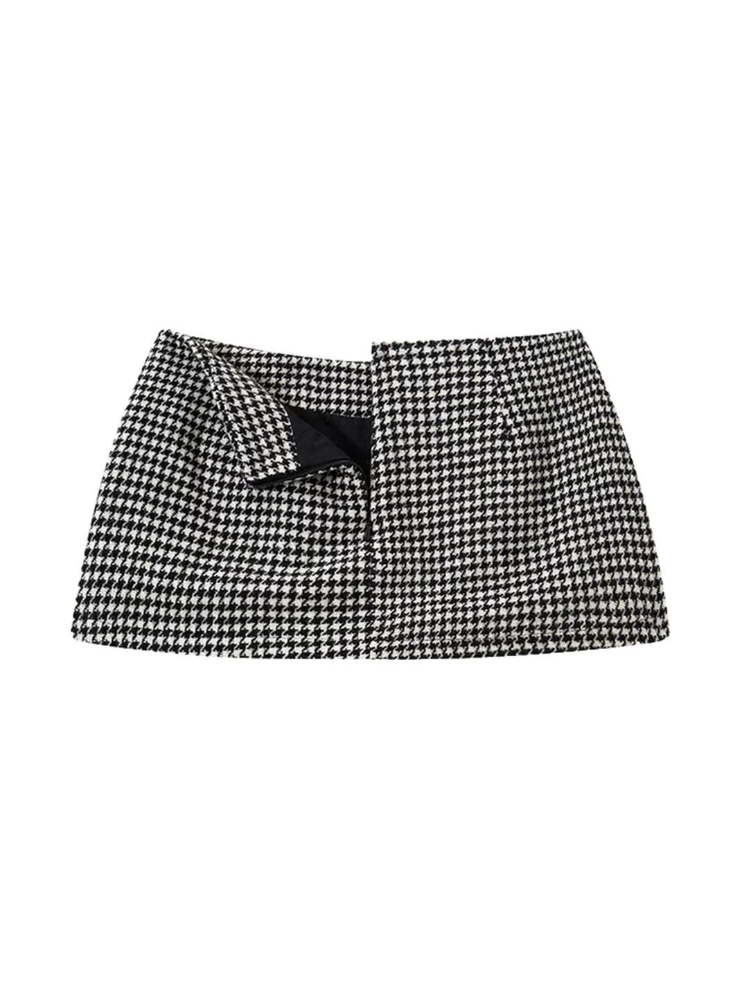 Imdelusion | Cropped Houndstooth Jacket And Mini Skort Set