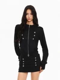 BIGGOLD | Double-Breasted Hooded Jacket