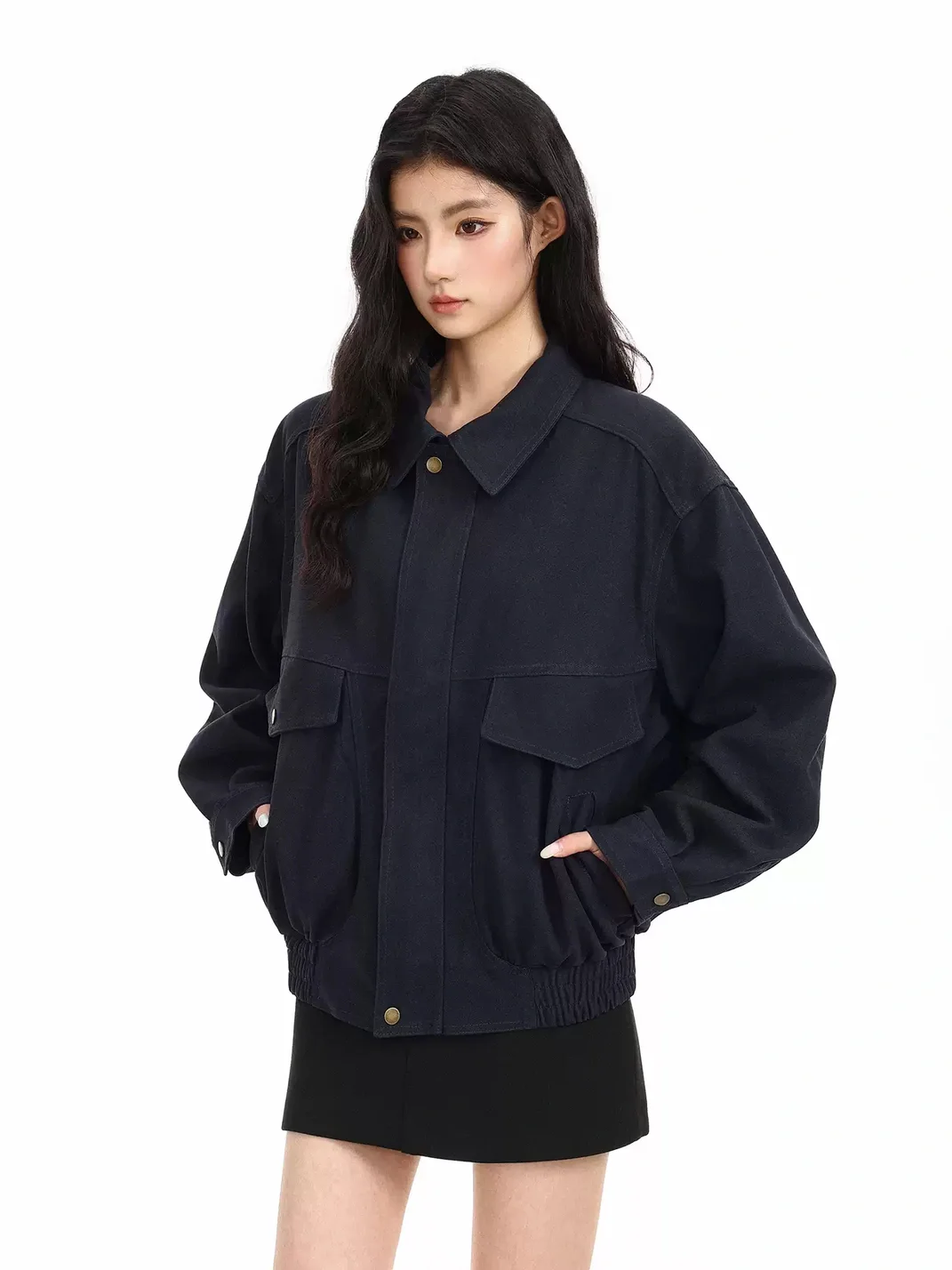 BIGGOLD | Loose Faux Suede Workwear Jacket