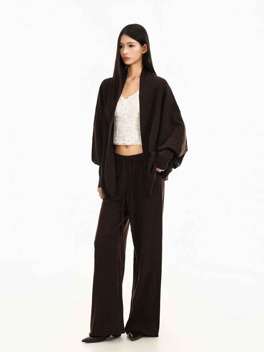 BIGGOLD | Loose Batwing Sleeve Knit Cardigan