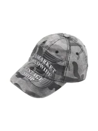 Fleamarket hat shop | Gray Camouflage Embroidered Baseball Cap
