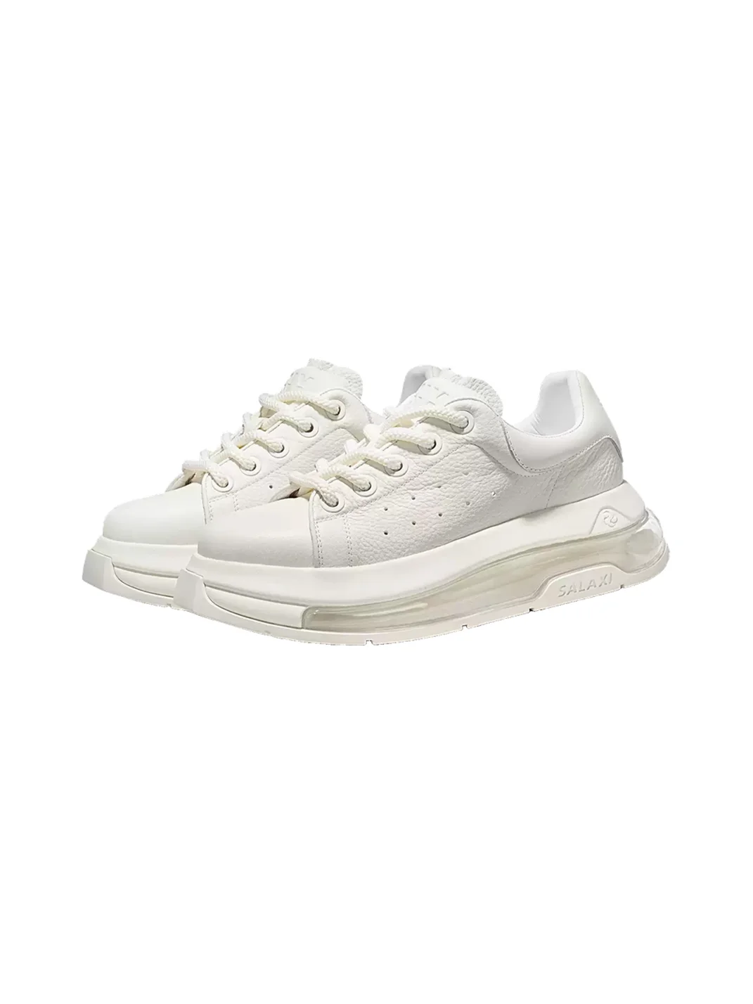 SALAXI | White Platform Air-Cushioned Sneakers