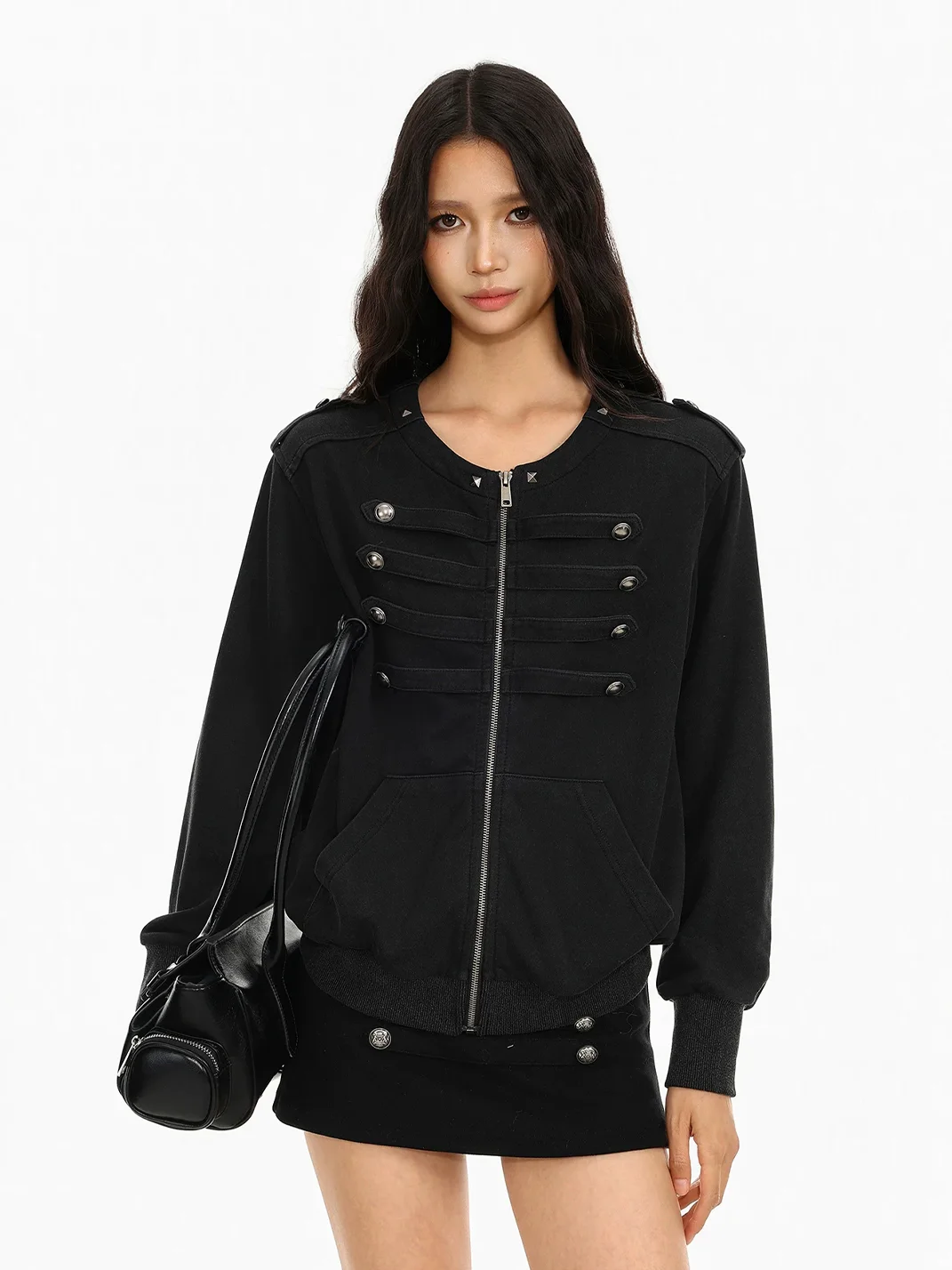 BIGGOLD | Short Double-Breasted Zip Jacket