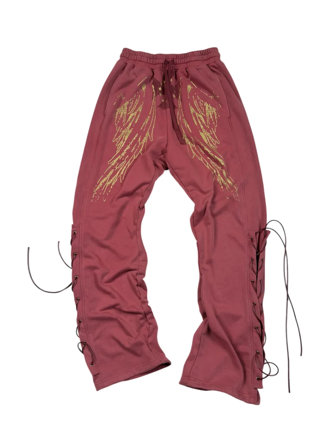 SAXGENWON | Lace-Up Washed Hoodie And Sweatpants Set