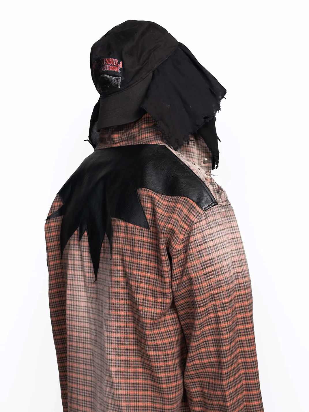 FVVO | Distressed Hooded Plaid Shirt